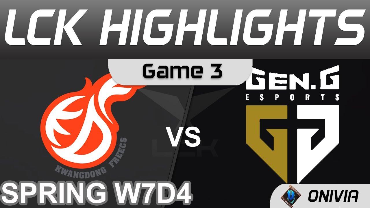 KDF vs GEN Highlights Game 3 LCK Spring Season 2022 W7D4 Kwangdong Freecs vs Gen G Onivia thumbnail