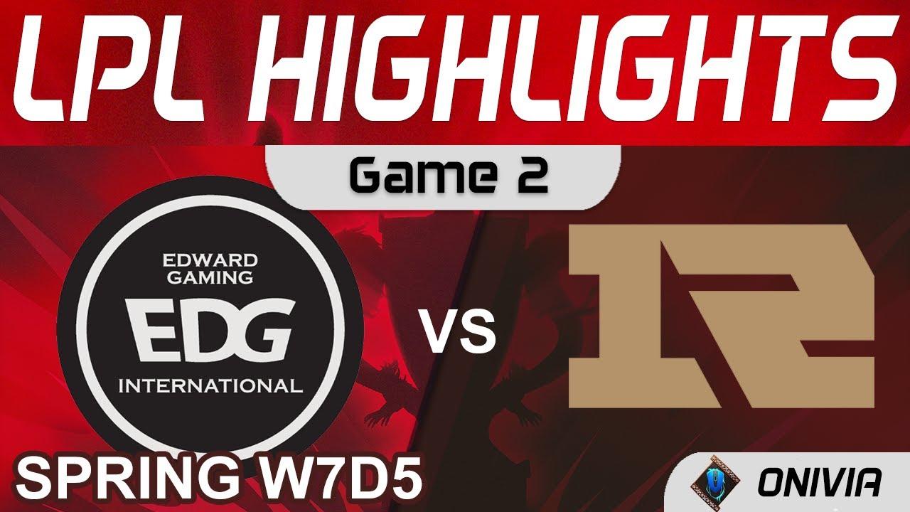 EDG vs RNG Highlights Game 2 LPL Spring Season 2022 W7D5 EDward Gaming vs Royal Never Give Up by Oni thumbnail