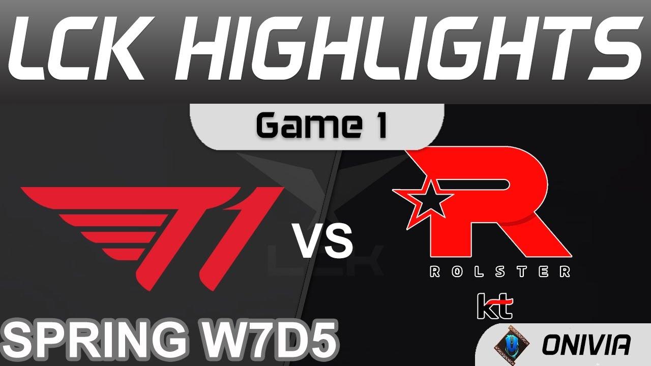 T1 vs KT Highlights Game 1 LCK Spring Season 2022 W7D5 T1 vs KT Rolster Onivia thumbnail