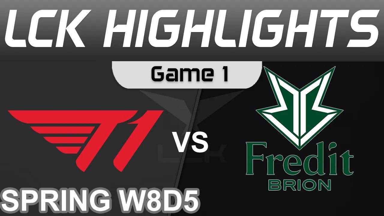 T1 vs BRO Highlights Game 1 LCK Spring Season 2022 W8D5 T1 vs Fredit BRION by Onivia thumbnail