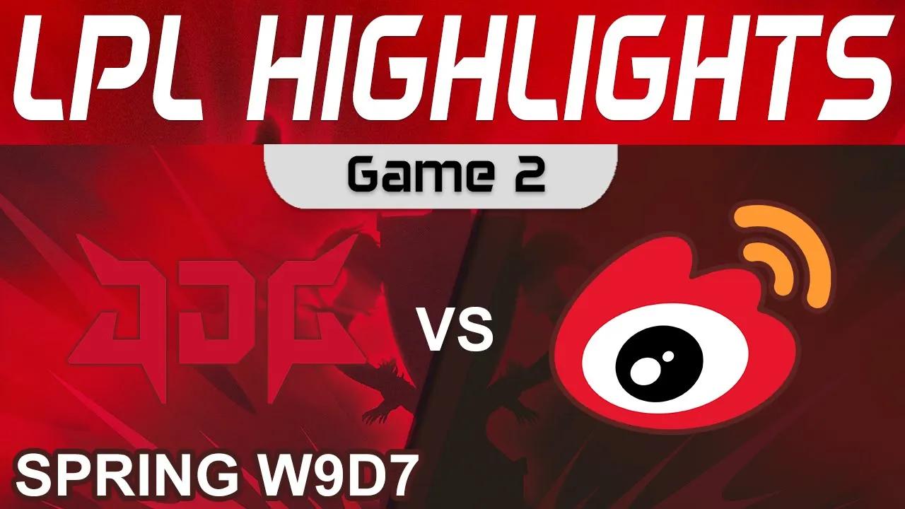 JDG vs WBG Highlights Game 2 LPL Spring Season 2022 W9D7 JD Gaming vs Weibo Gaming by Onivia thumbnail