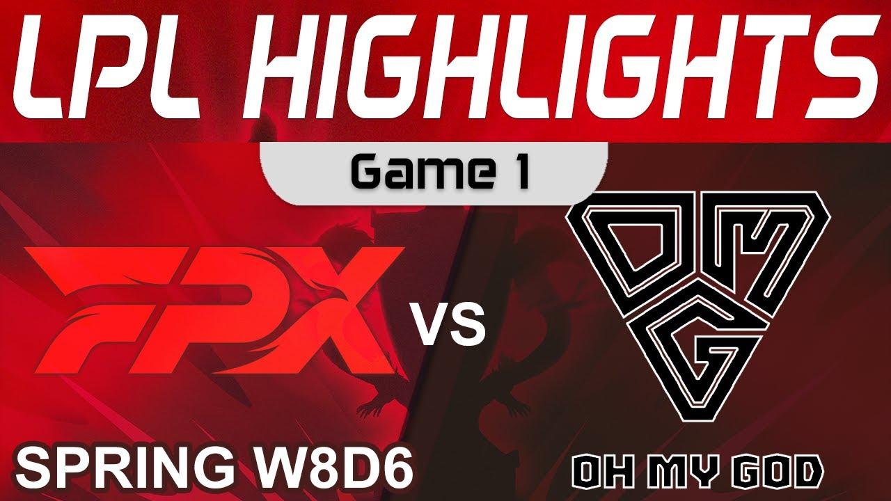 FPX vs OMG Highlights Game 1 LPL Spring Season 2022 W8D6 FunPlus Phoenix vs Oh My God by Onivia thumbnail