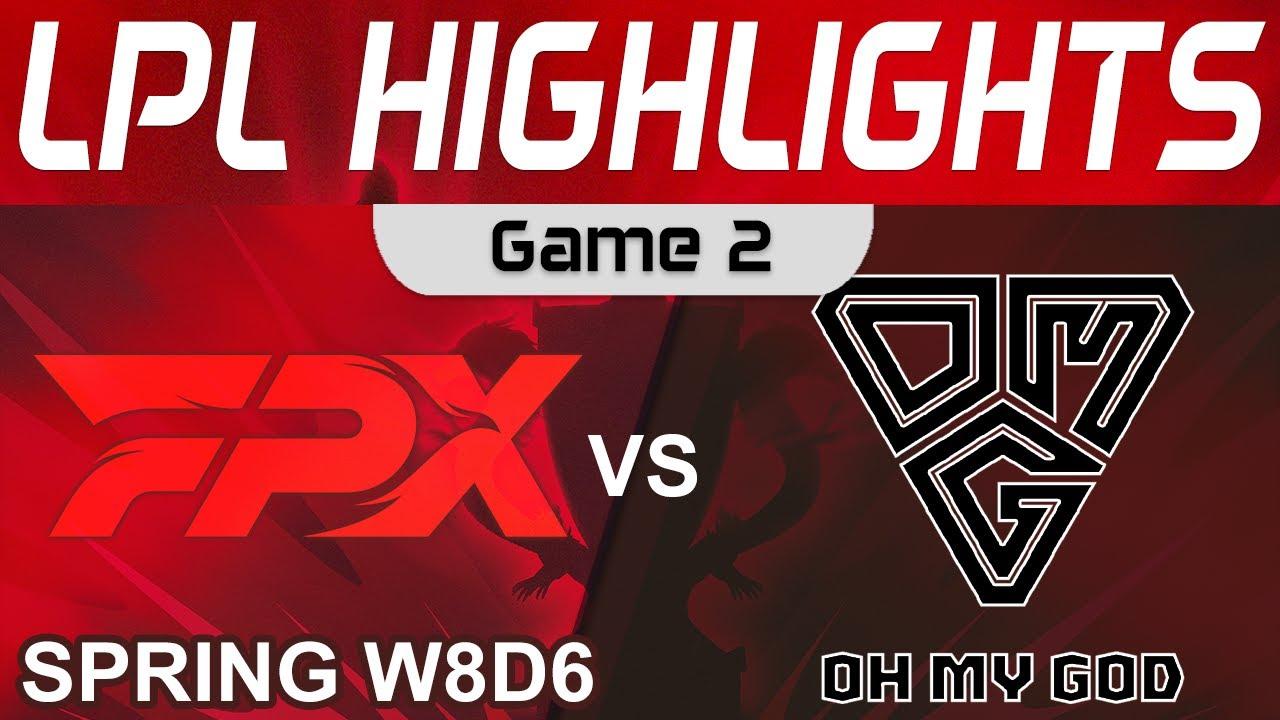 FPX vs OMG Highlights Game 2 LPL Spring Season 2022 W8D6 FunPlus Phoenix vs Oh My God by Onivia thumbnail