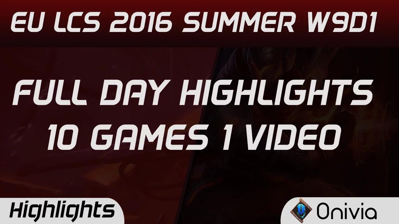 EU LCS Full W9D1 Highlights G2 vs VIT | FNC vs ROC | OG vs SPY | S04 vs GIA | UOL vs H2K Summer 2016 thumbnail