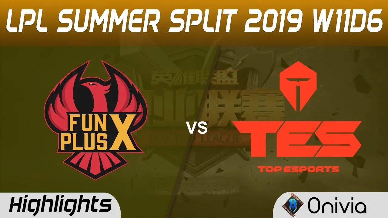 FPX vs TES Highlights Game 1 LPL Summer 2019 W11D6 FunPlus Phoenix vs Top Esports LPL Highlights by thumbnail