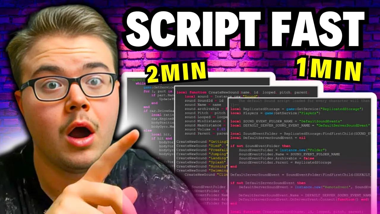 How to Script Roblox Games Faster thumbnail