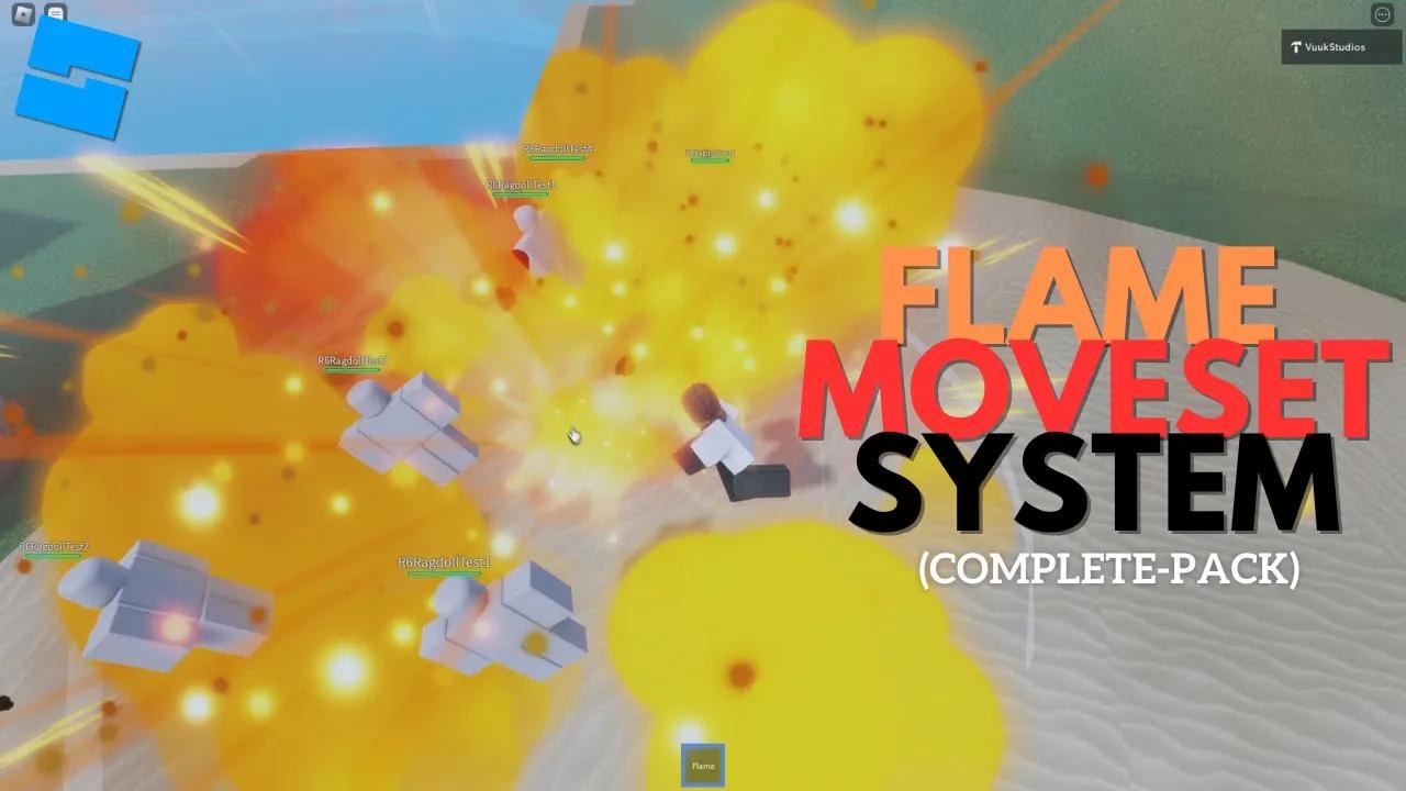 (60% SALE!) Flame Moveset Showcase | Roblox Studio thumbnail