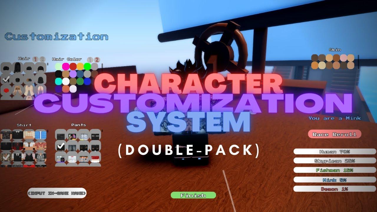 (60% SALE!) Character Customization + Data Slots (DOUBLE-PACK) | Roblox Studio thumbnail