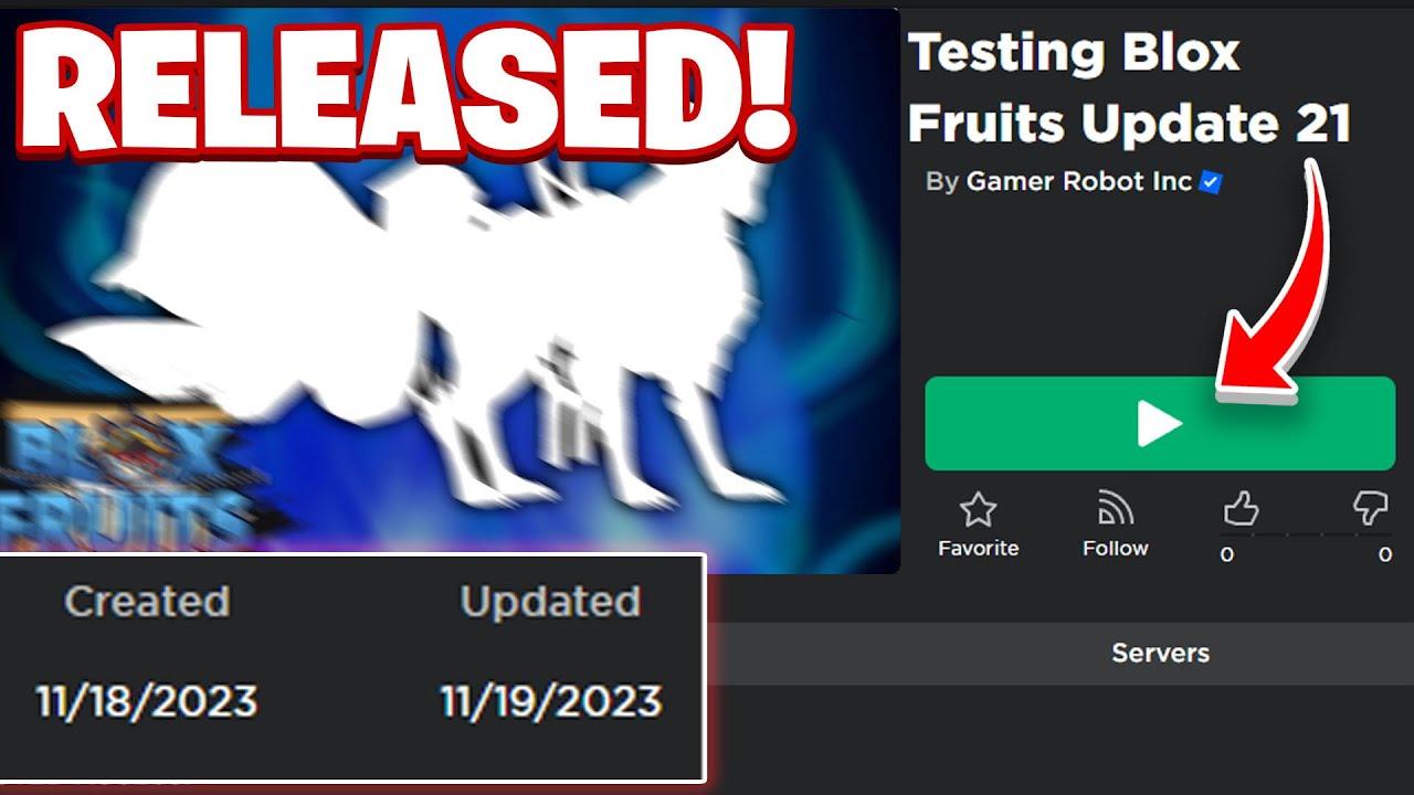 Blox Fruits UPDATE 21 Testing Server Is Public! (JOINED) Kitsune Fruit & More thumbnail