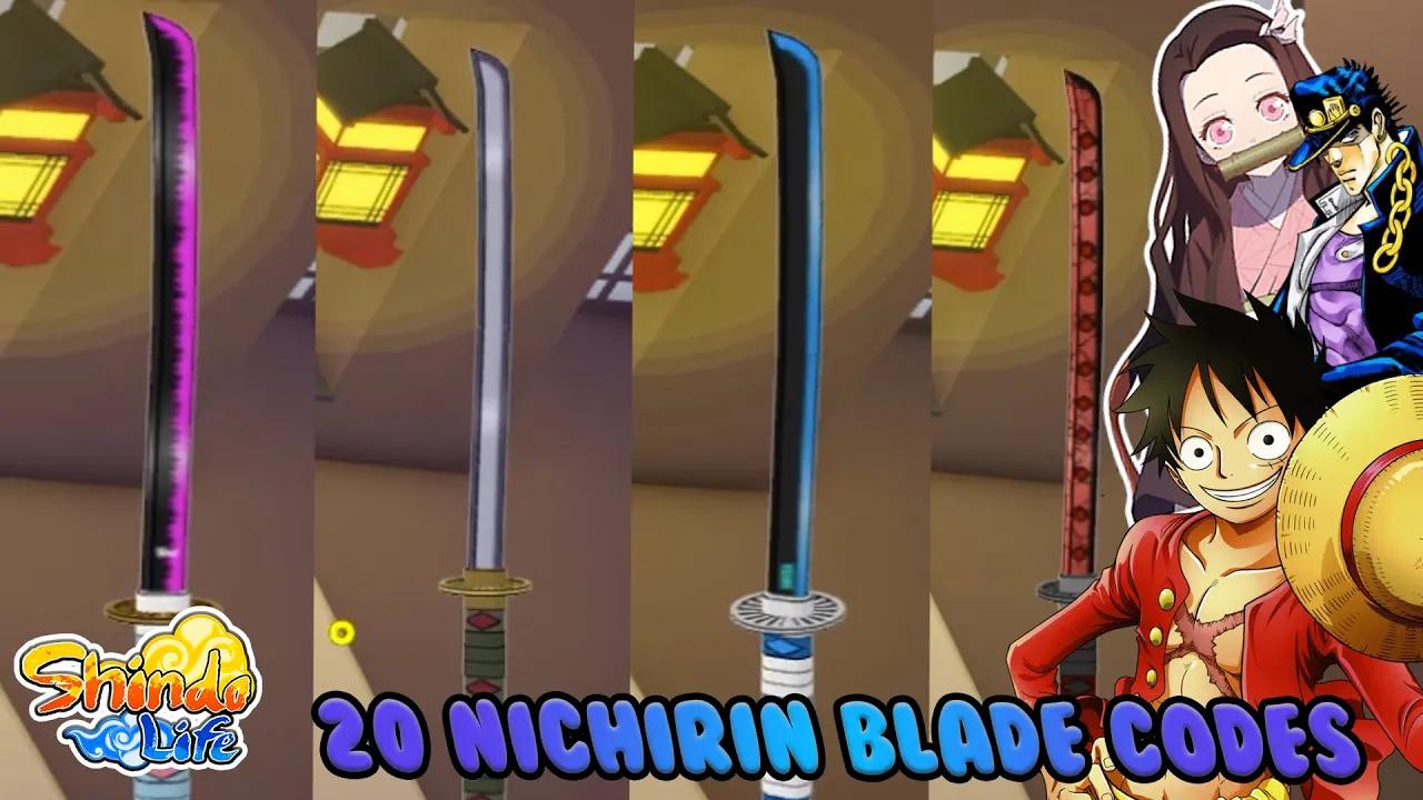 Shindo Life NICHIRIN BLADE Codes - Jojo, Demonslayer & More Textures For Kenjutsu Mentor | Roblox thumbnail