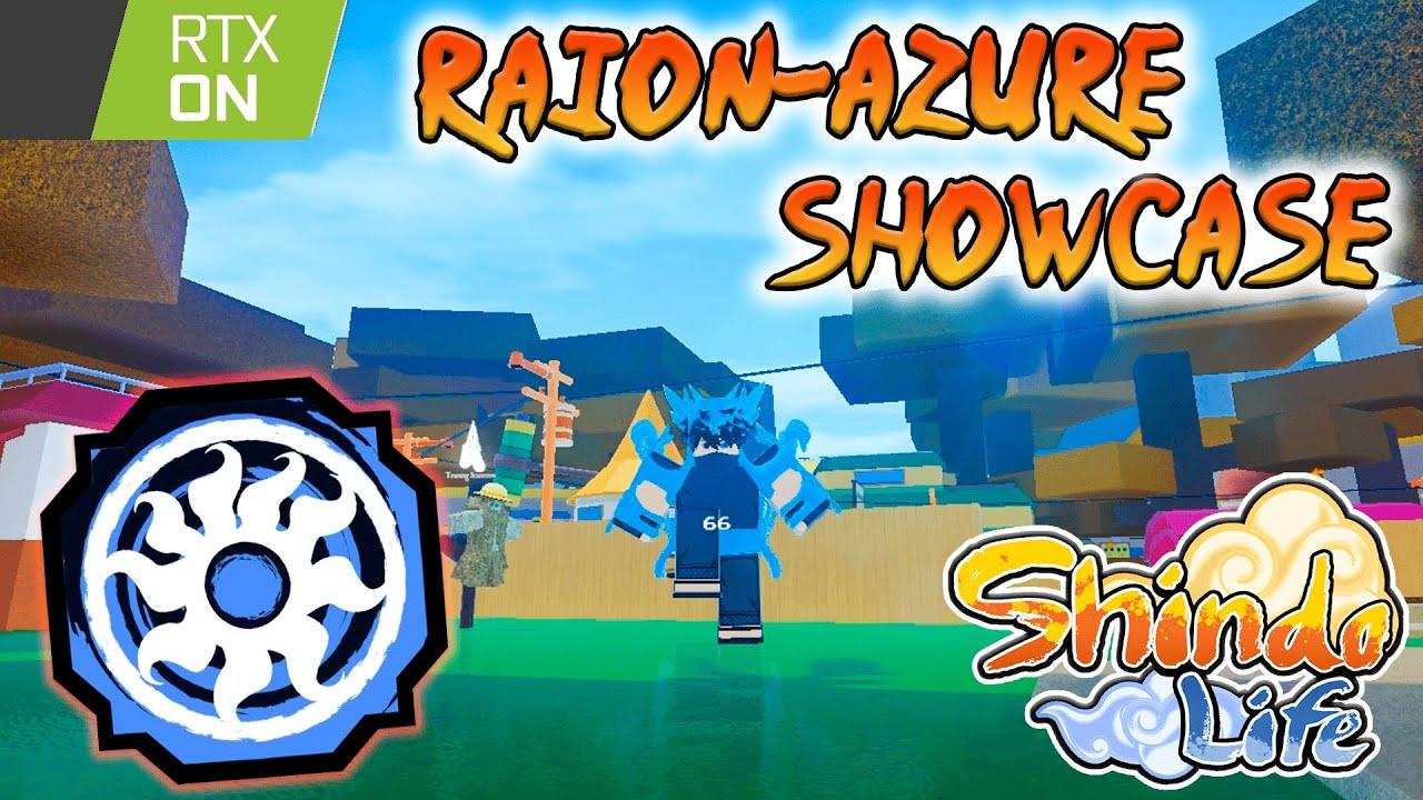 Shindo Life Raion Azure Full Showcase With RTX | Raion Rengoku Variation thumbnail