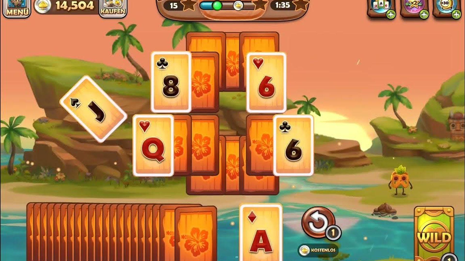 Tiki Solitaire TriPeaks Tri Peaks Levels 6 thumbnail