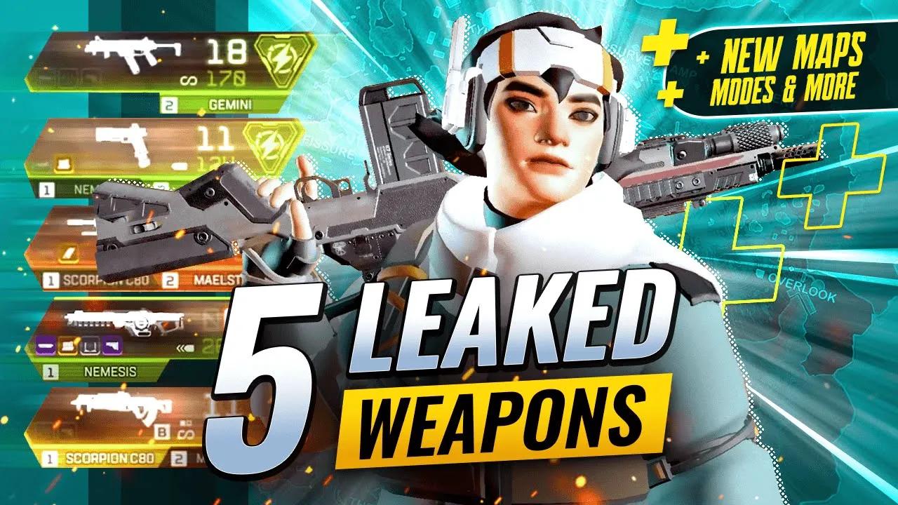 5 NEW WEAPONS LEAKED + New MAPS & More! (Apex Legends) thumbnail