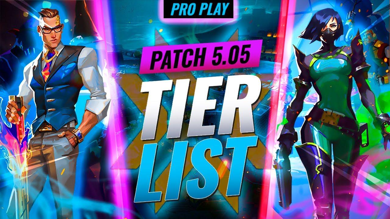 NEW UPDATE: BEST Agents Tier List From PRO PLAY! - Valorant Patch 5.05 thumbnail