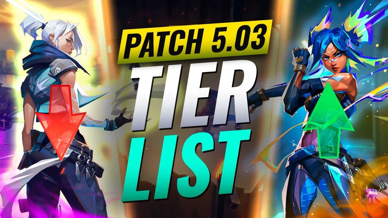 NEW UPDATE: BEST Agents Tier List! - Valorant Patch 5.03 thumbnail