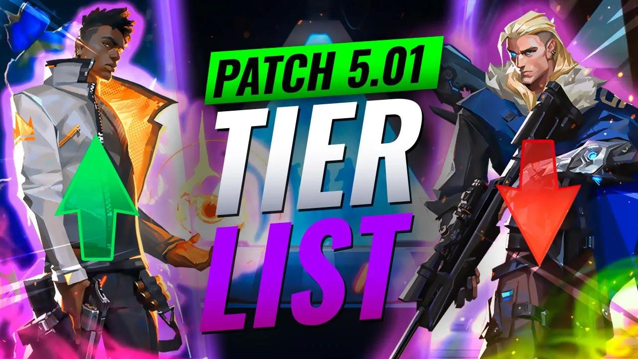 NEW UPDATE: BEST Agents Tier List! - Valorant Patch 5.01 thumbnail