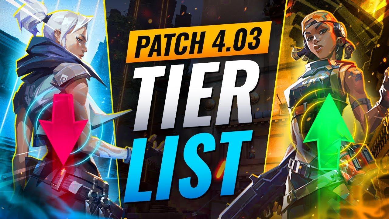 NEW UPDATE: BEST Agents Tier List! - Valorant Patch 4.03 thumbnail