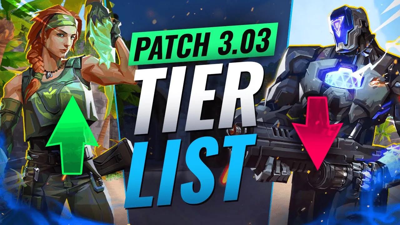 NEW UPDATE: BEST Agents TIER LIST! - Valorant Patch 3.03 thumbnail