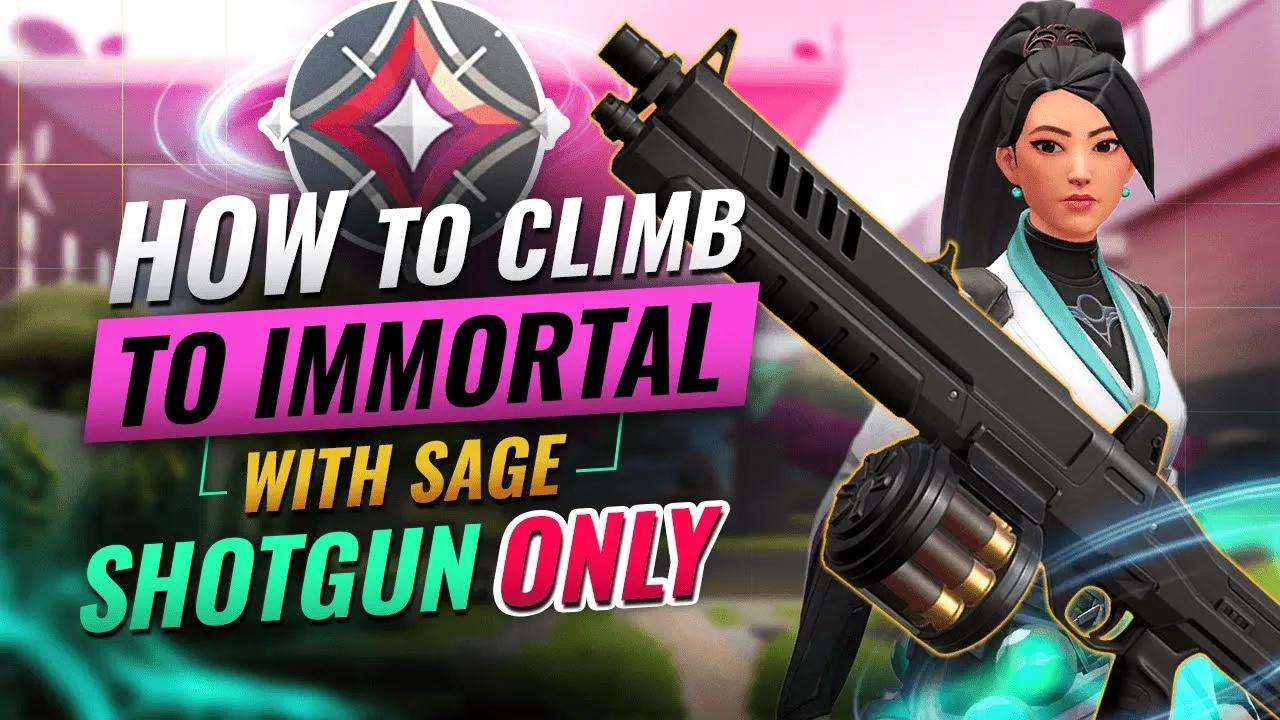 How Quarkwy Got To IMMORTAL Using Sage Shotgun ONLY - Valorant thumbnail