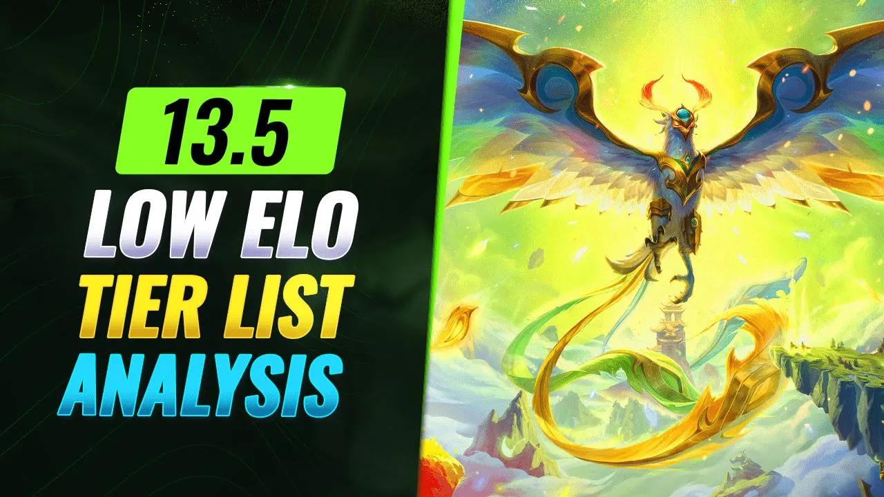 UPDATED Low Elo Tier List Patch 13.5 IN DEPTH ANALYSIS - League of Legends Season 13 thumbnail