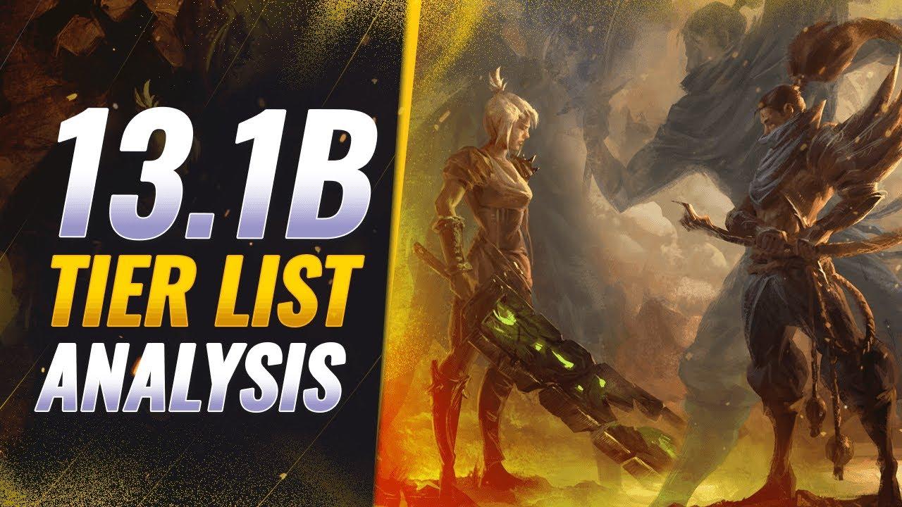 New Tier List Patch 13.1B IN DEPTH ANALYSIS - League of Legends thumbnail