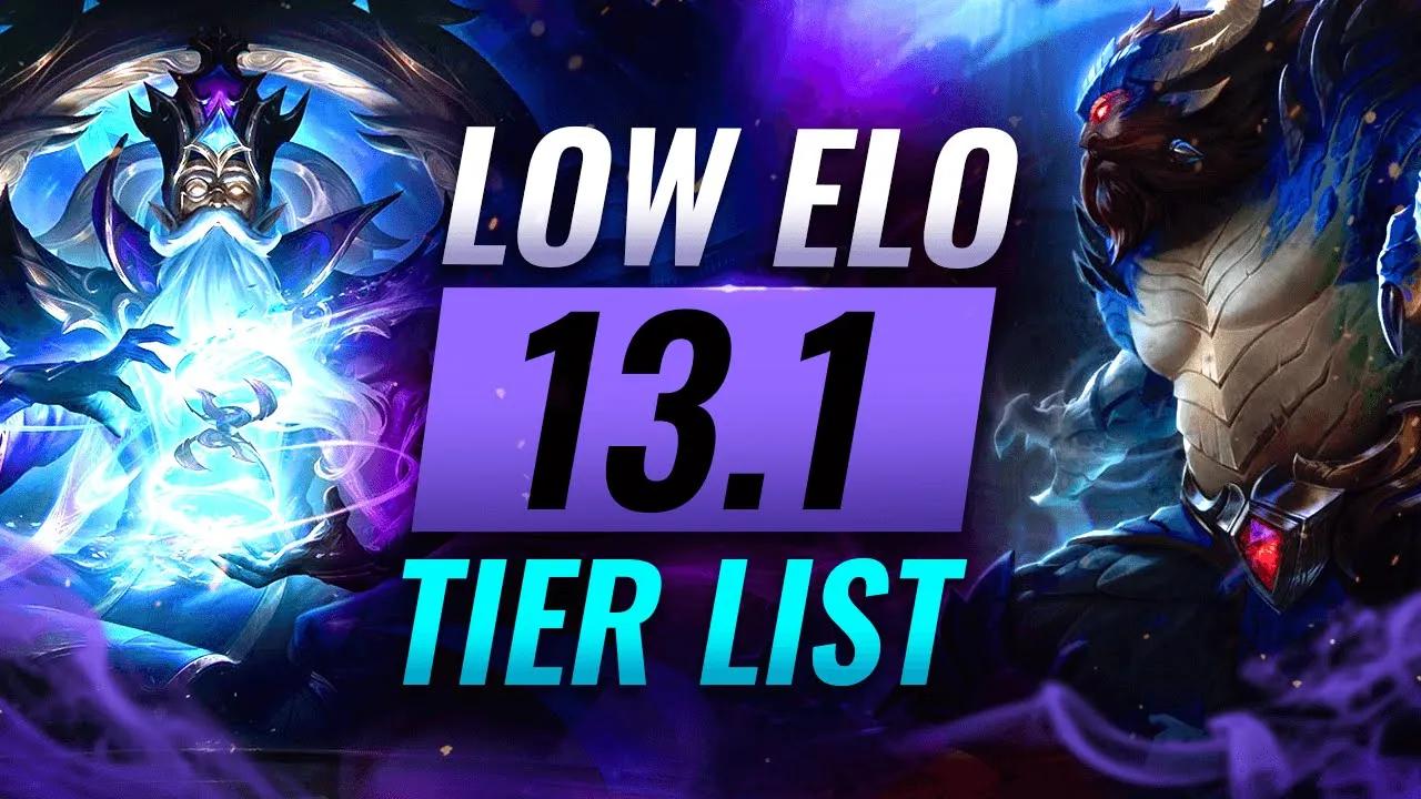 CARRY LOW ELO: Best Champions Tier List on Patch 13.1 - League of Legends thumbnail