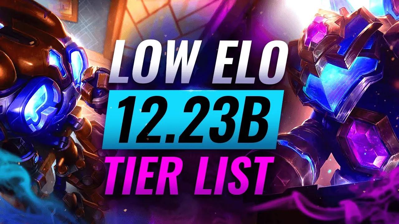 NEW LOW ELO Tier List: Ranking Champs on Patch 12.23b - League of Legends thumbnail