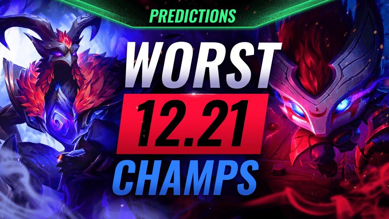 10 Weakest Champions in Patch 12.21 (Predictions) - League of Legends thumbnail