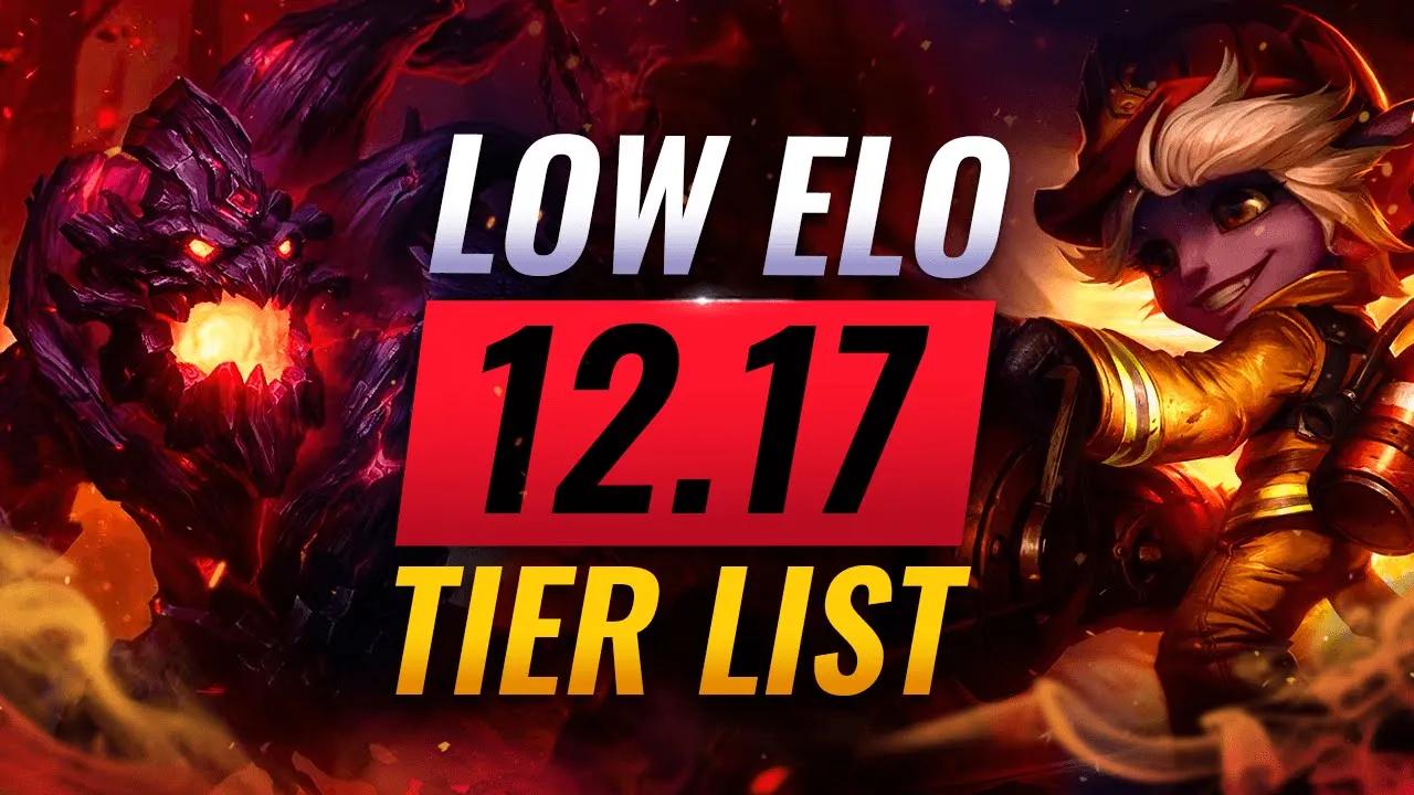 NEW TIER LIST For LOW ELO on Patch 12.17 - League of Legends thumbnail