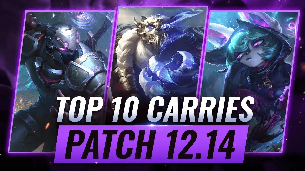 TOP 10 SOLO CARRIES: Win with ANY TEAM on Patch 12.14 - League of Legends thumbnail