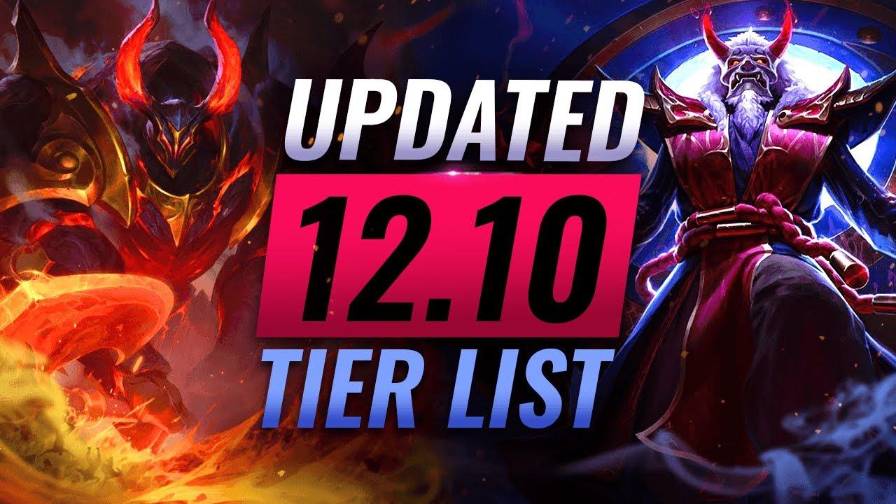 UPDATED Patch 12.10 Tier List: Post Hotfix - League of Legends Season 12 thumbnail