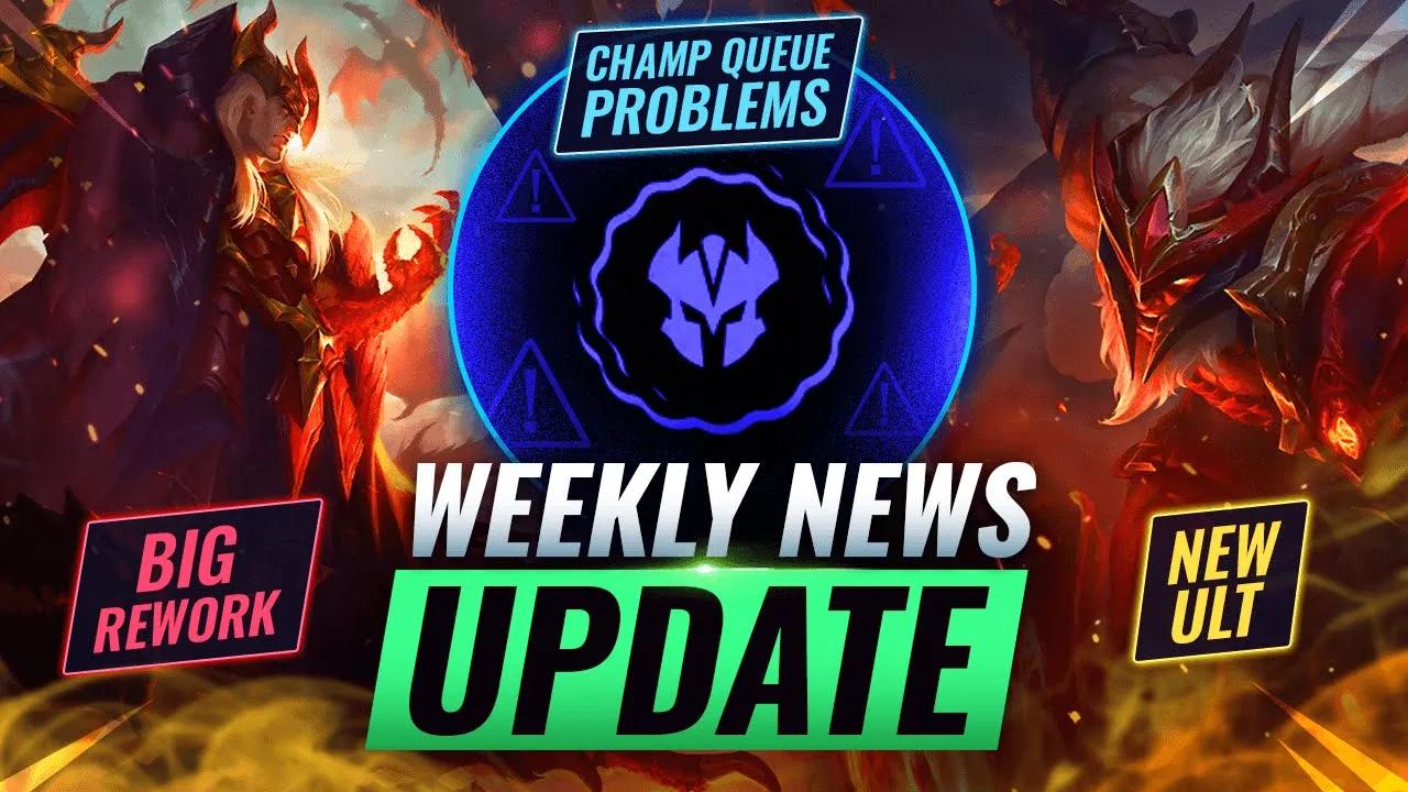 WEEKLY NEWS UPDATE: 2 Rework Details + Champions Queue Discussion - League of Legends thumbnail