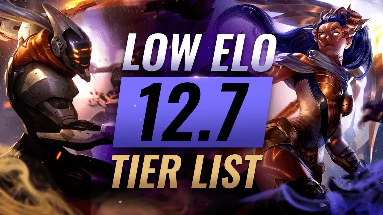 BEST LOW ELO Champions Tier List for Patch 12.7 - League of Legends thumbnail