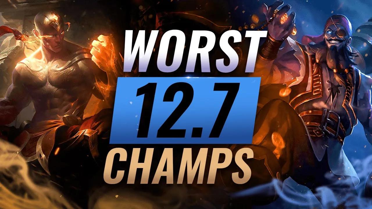 10 WORST Champions in Patch 12.7 (Predictions) - League of Legends Season 12 thumbnail