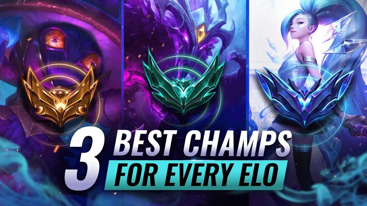 TOP 3 Champions To CLIMB WITH In EACH ELO - League of Legends Season 12 thumbnail