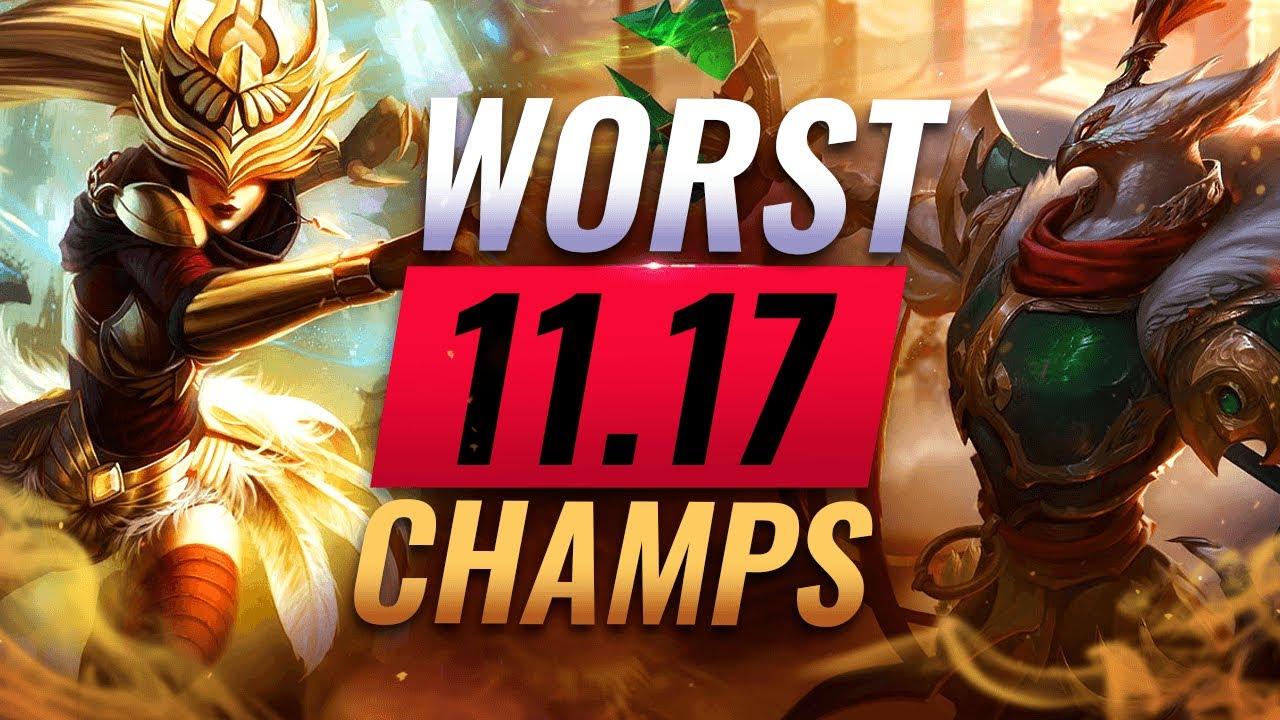 10 WORST Champions YOU SHOULD AVOID Going Into Patch 11.17 - League of Legends Predictions thumbnail