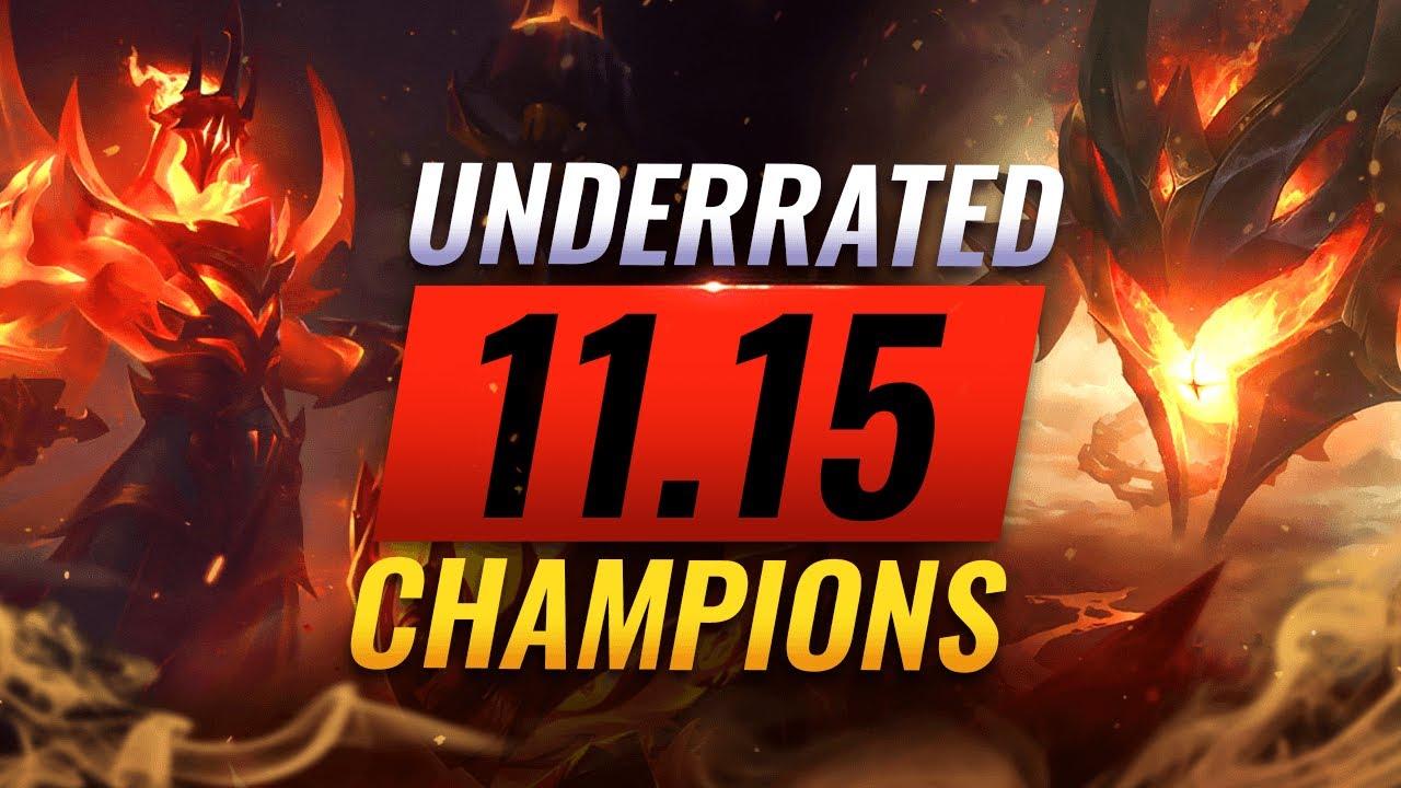 10 EXTREMELY Underrated Champions YOU SHOULD ABUSE In Patch 11.15 - League of Legends thumbnail