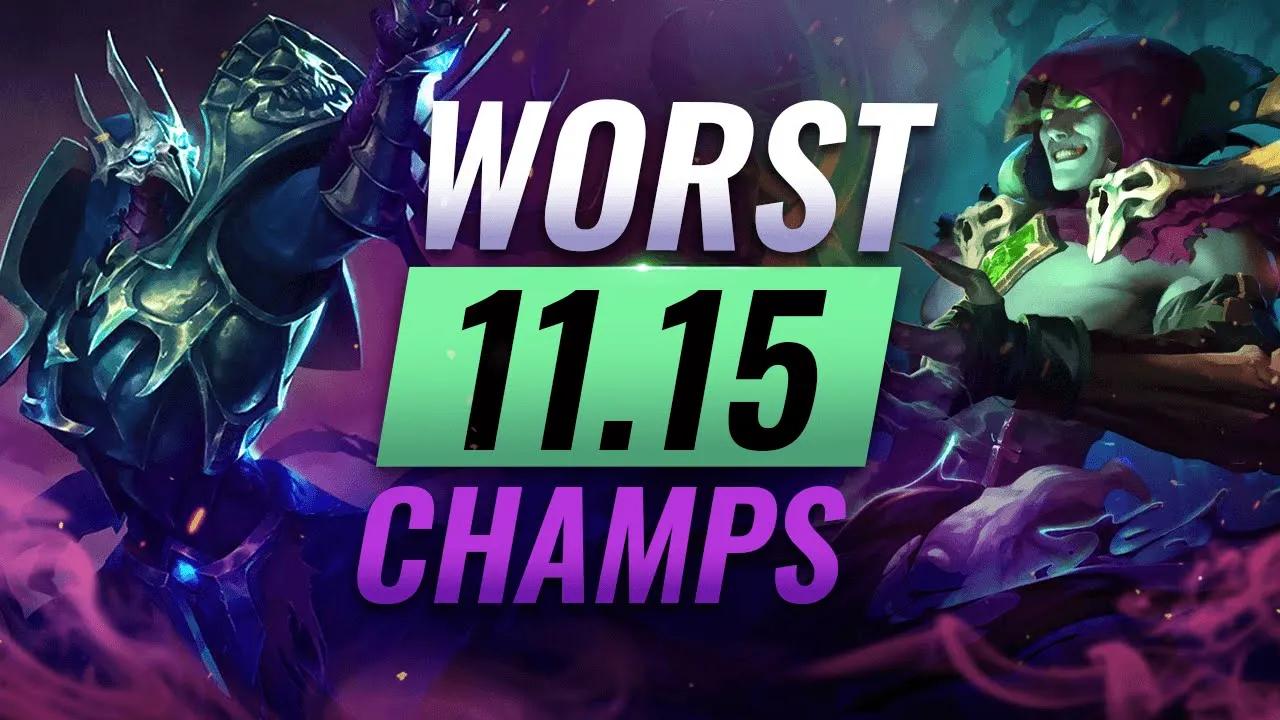 10 WORST Champions YOU SHOULD AVOID Going Into Patch 11.15 - League of Legends Predictions thumbnail