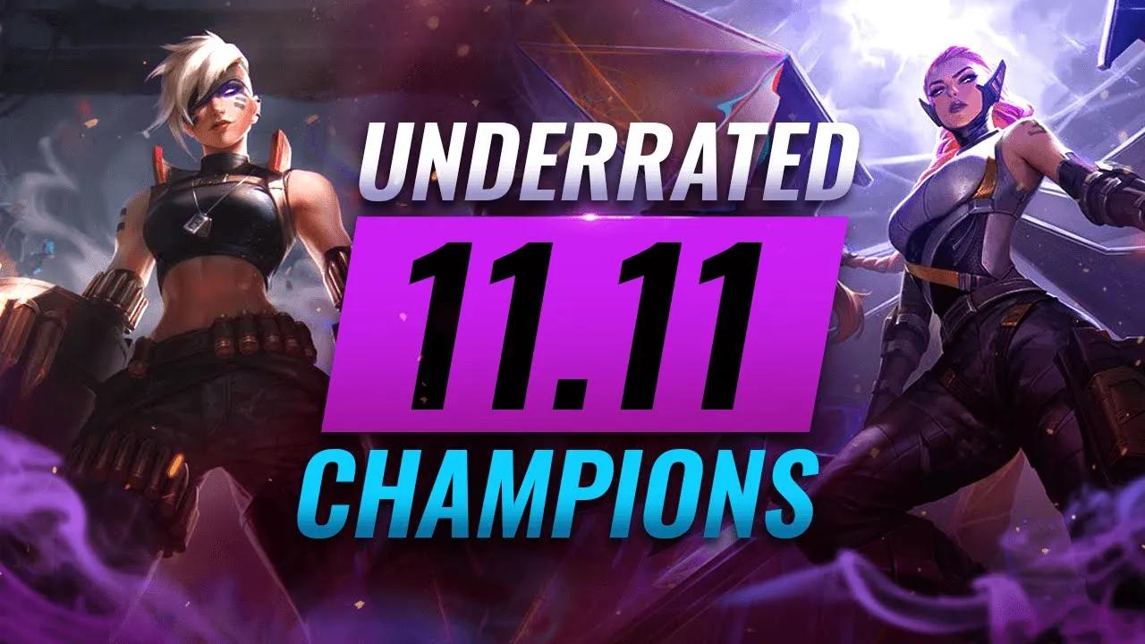 10 EXTREMELY Underrated Champions YOU SHOULD ABUSE In Patch 11.11 - League of Legends thumbnail