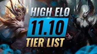 HIGH ELO Best Champions TIER List - League of Legends Patch 11.10 thumbnail