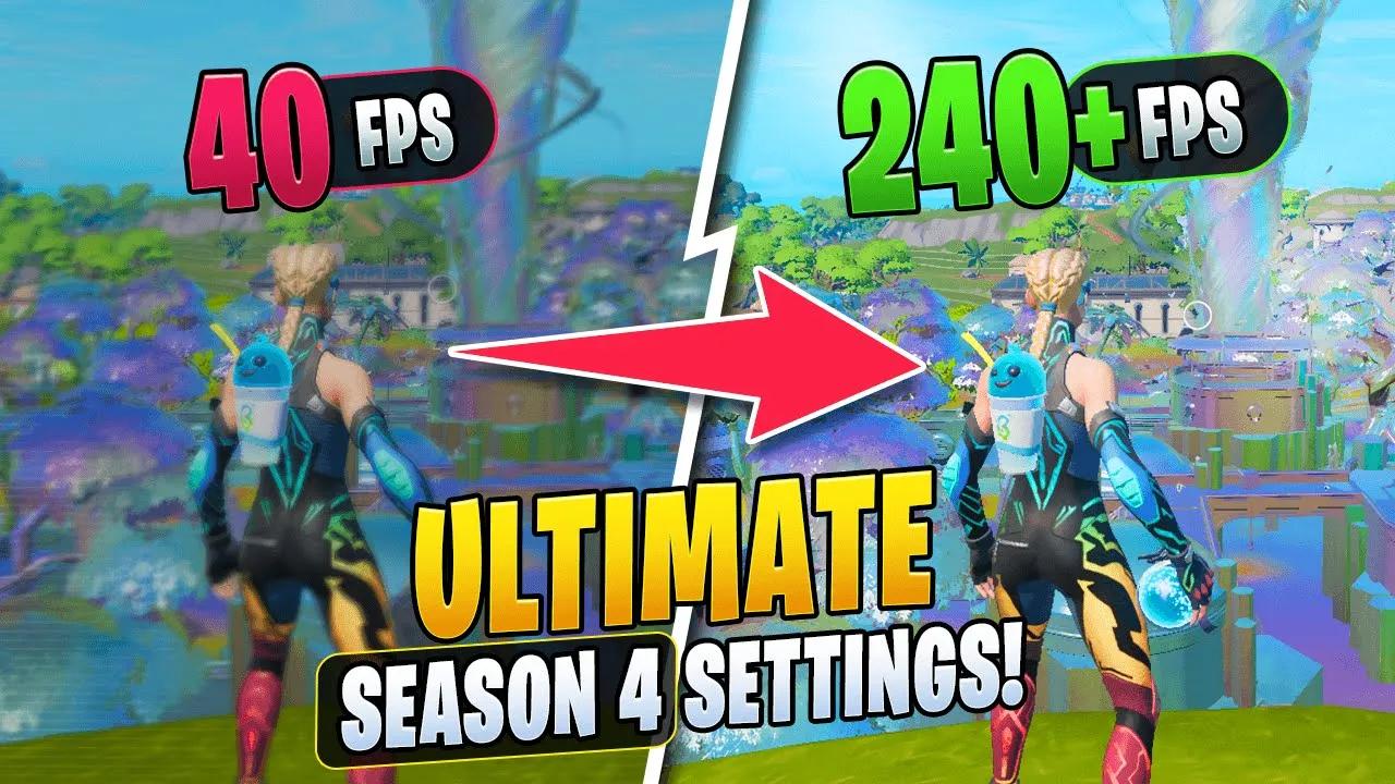 NEW BEST Season 4 Settings Guide! - FPS Boost, Ping & More! thumbnail