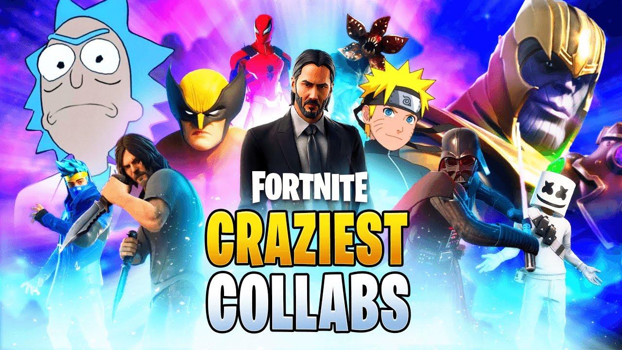 The 7 Craziest COLLABS Fortnite Has EVER DONE! thumbnail