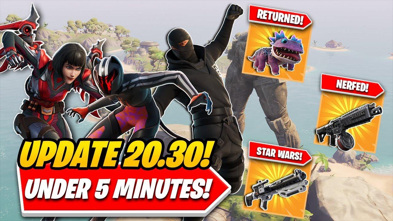 Fortnite Update 20.30: The STAR WARS UPDATE EXPLAINED In Under 5 MINUTES! TILTED DESTROYED! thumbnail