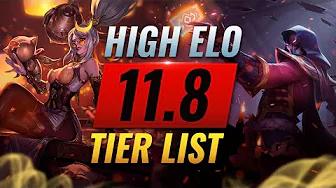 HIGH ELO Best Champions TIER List - League of Legends Patch 11.8 thumbnail