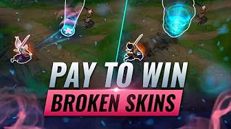 11 BROKEN Skins That BUFF Your Champion: Pay To Win? - League of Legends thumbnail