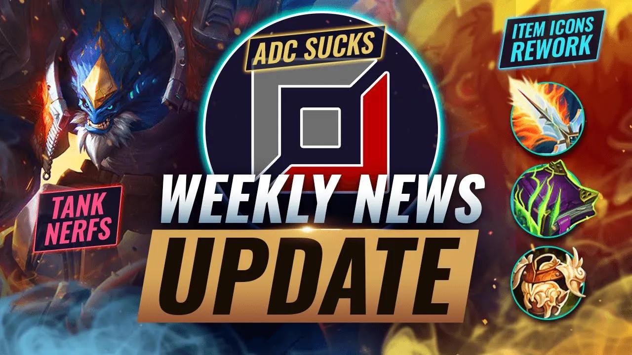 NEW UPDATES: TANKS HOTFIX NERF + ADC Worst Role? + Shop Icon REWORK - League of Legends Preseason 11 thumbnail