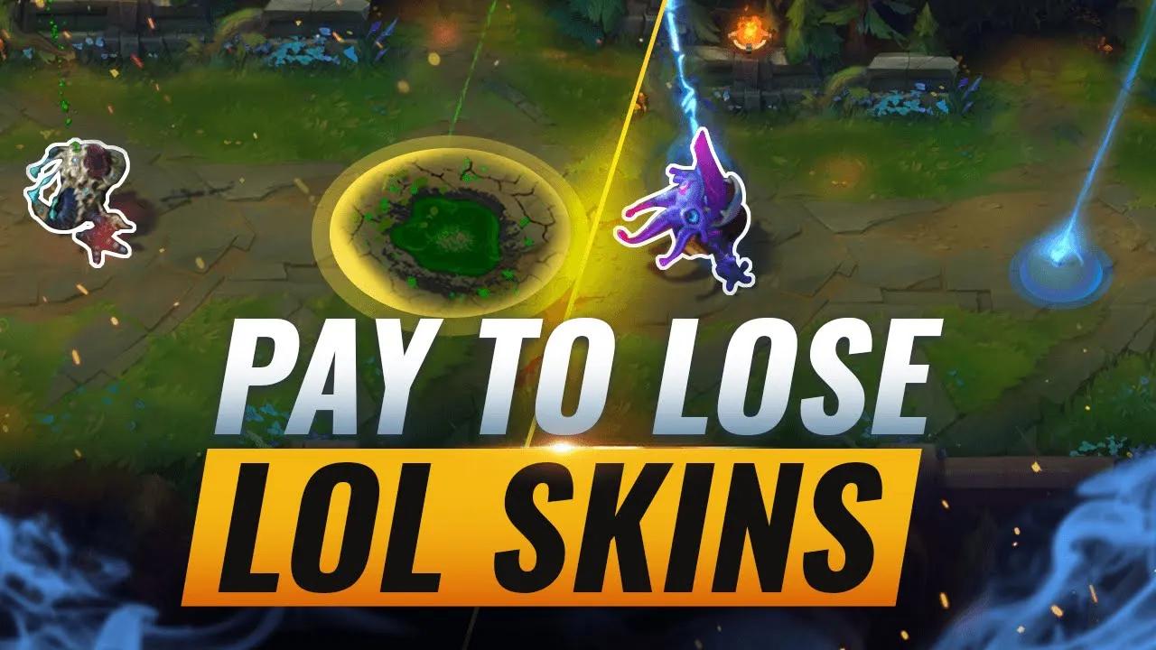 15 PAY TO LOSE Skins That NERF Your Champion - League of Legends thumbnail