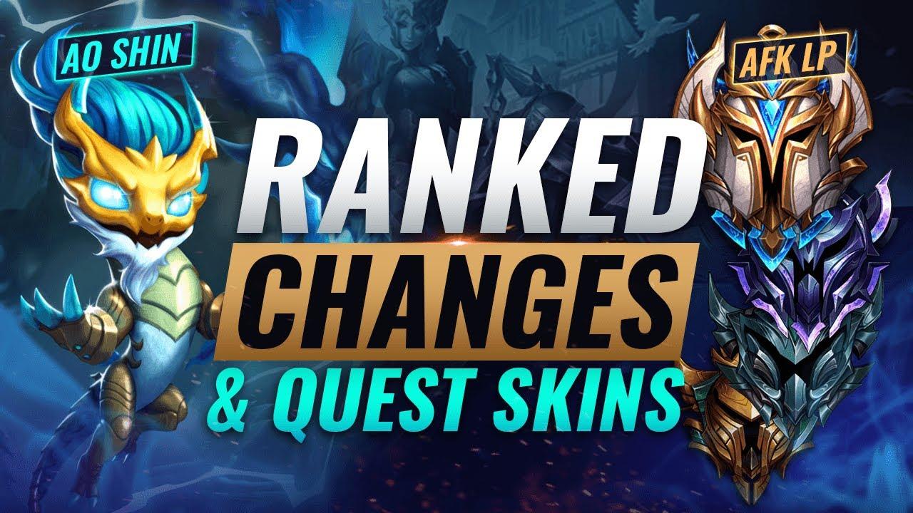 HUGE RANKED CHANGES: AFK Punishment + Ao Shin + Quest Skins & MORE  - League of Legends Season 10 thumbnail