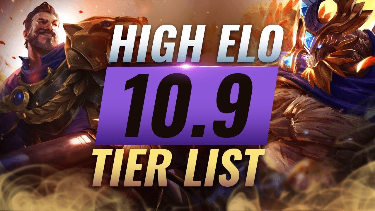 HIGH ELO Best Champions TIER List - League of Legends Patch 10.9 thumbnail