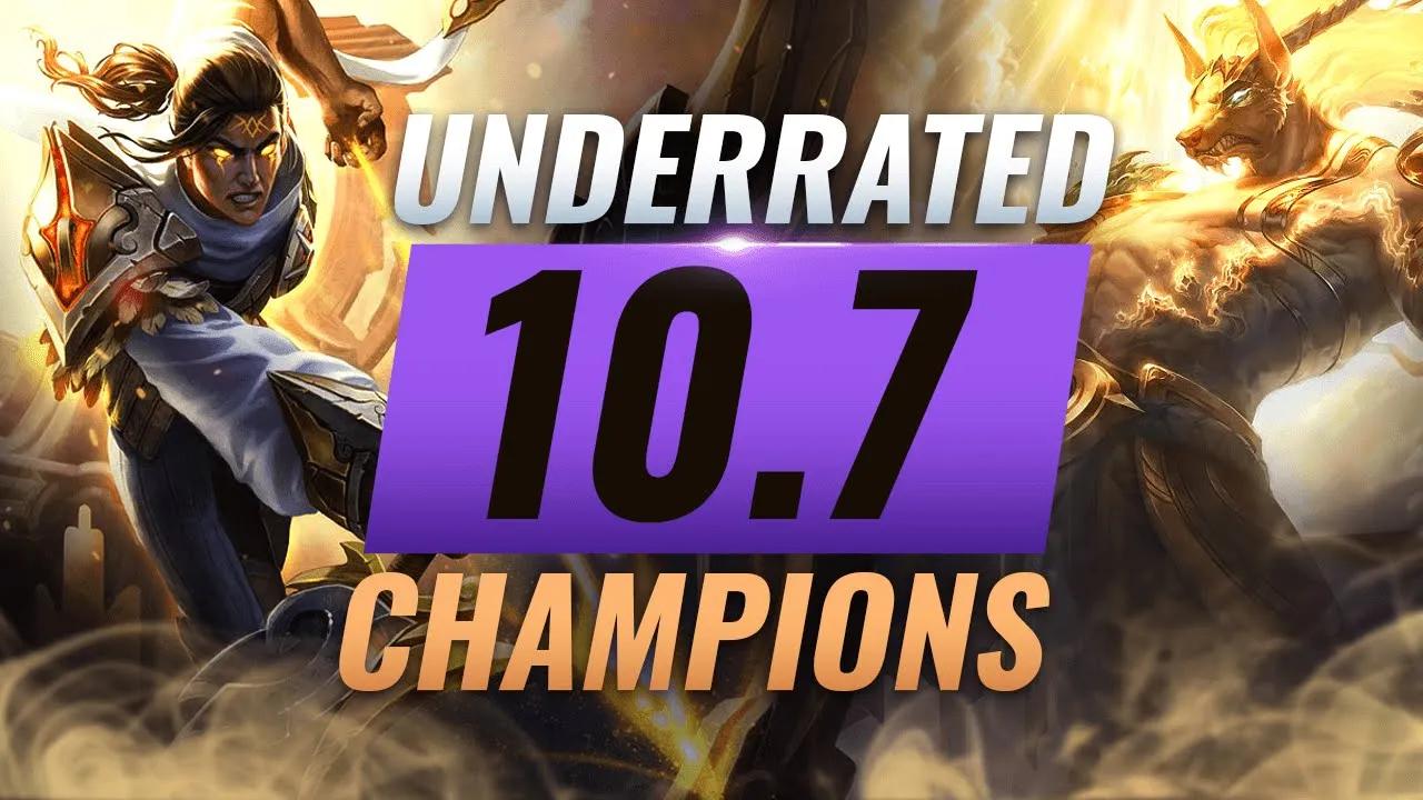 10 INCREDIBLY Underrated Champions YOU SHOULD ABUSE in Patch 10.7 - League of Legends Season 10 thumbnail